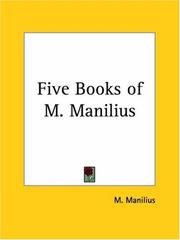 Cover of: Five Books of M. Manilius