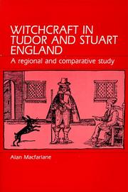 Cover of: Witchcraft in Tudor and Stuart England: a regional and comparative study.