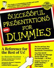 Cover of: Successful presentations for dummies
