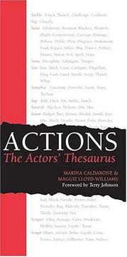 best books about Method Acting Actions: The Actors' Thesaurus