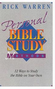 Cover of: Personal Bible Study Methods: 12 ways to study the Bible on your own
