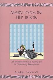 Cover of: Mary Paxson: Her Book