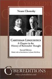 Cover of: Cartesian linguistics: a chapter in the history of rationalist thought