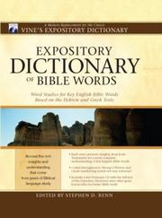 Cover of: Expository Dictionary of Bible Words