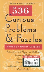 Cover of: 536 curious problems and puzzles