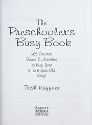 best books about preschool The Preschooler's Busy Book