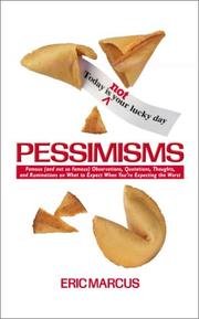 Cover of: Pessimisms