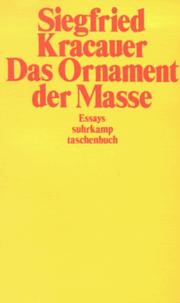 Cover of: Das Ornament der Masse