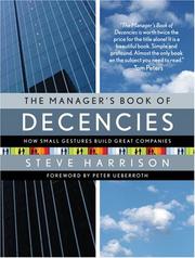 best books about Being Good Manager The Manager's Book of Decencies