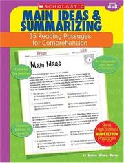 Cover of: Main Ideas & Summarizing: 35 Reading Passages for Comprehension