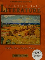 Cover of: Prentice Hall Literature - Timeless Voices, Timeless Themes - Copper Level