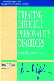 Cover of: Treating Difficult Personality Disorders