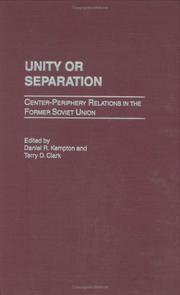 Cover of: Unity or separation