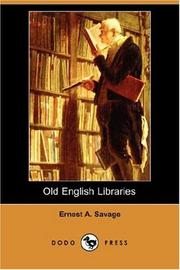 Cover of: Old English Libraries