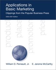 Cover of: Applications in basic marketing