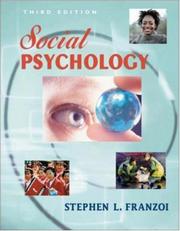 Cover of: Social Psychology with PowerWeb by Stephen L. Franzoi