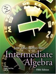 Intermediate algebra by John Tobey