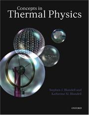 Cover of: Concepts in thermal physics by Stephen Blundell