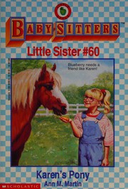 Karen's Pony (Baby-Sitters Little Sister) by Ann M. Martin