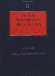 Cover of: Routledge Encyclopedia of Philosophy (10 Volume Set) by 
