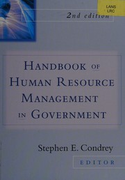 Handbook of human resource management in government by James L Perry