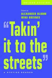 Cover of: "Takin' it to the streets" by Alexander Bloom, Wini Breines