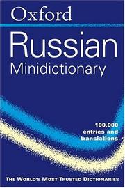 Cover of: The Oxford Russian minidictionary by Della Thompson