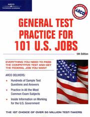 Cover of: General test practice for 101 U.S. jobs by Hy Hammer