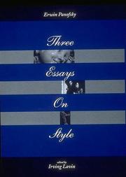 Three essays on style by Erwin Panofsky