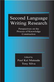 Cover of: Second language writing research by Paul Kei Matsuda