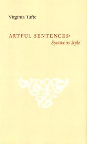 Artful sentences by Virginia Tufte