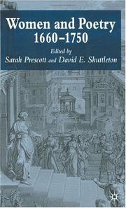 Cover of: Women and poetry, 1660-1750 by Sarah Prescott, David Shuttleton