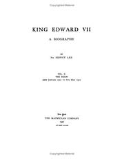Cover of: King Edward VII by Sir Sidney Lee