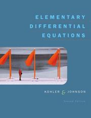 Cover of: Elementary Differential Equations Bound with IDE CD Package by Werner E. Kohler, Lee W. Johnson