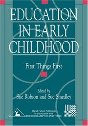 Cover of: Education in early childhood by Sue Robson