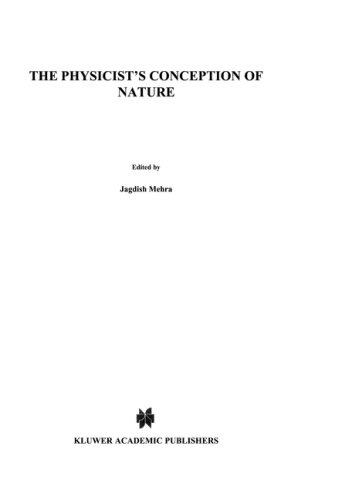Physicist's conception of nature Jagdish Mehra