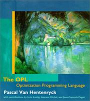 The OPL optimization programming language by Pascal Van Hentenryck
