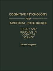 Cover of: Cognitive psychology and artificial intelligence by Morton Wagman