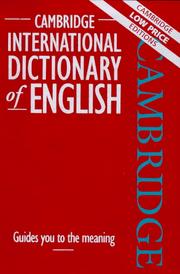 Cambridge International Dictionary | Open Library