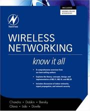 Cover of: Wireless networking by Praphul Chandra, Daniel M. Dobkin, Alan Bensky, Ron Olexa, David Lide, Farid Dowla