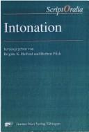 Cover of: Intonation by Brigitte K. Halford, Herbert Pilch