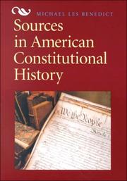 Sources in American constitutional history by Michael Les Benedict