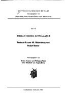 Cover of: Romanisches Mittelalter by Rudolf Baehr, Dieter Messner, Wolfgang Pöckl