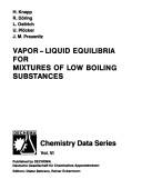 Cover of: Vapor-liquid equilibria for mixtures of low-boiling substances by H. Knapp