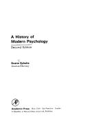 A history of modern psychology by Duane P. Schultz