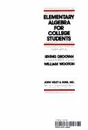 Elementary algebra for college students by Irving Drooyan