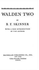 Cover of: Walden Two by B. F. Skinner