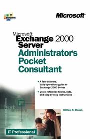 Microsoft Exchange 2000 server par William R. Stanek