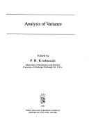 Cover of: Analysis of variance by Paruchuri R. Krishnaiah