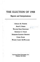 Cover of: The Election of 1988 by Gerald M. Pomper